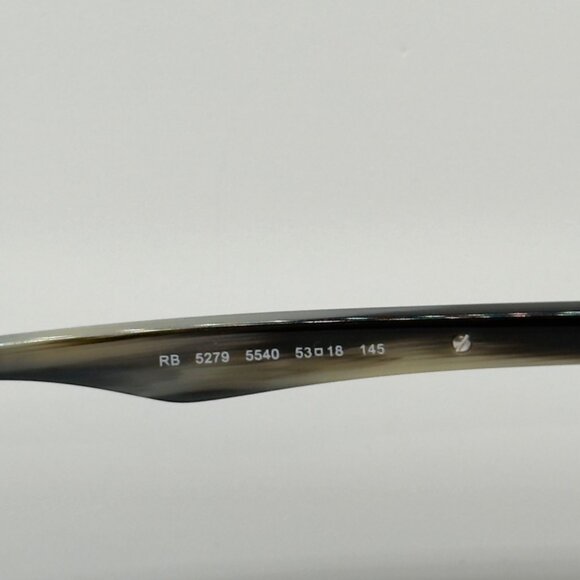 Ray-Ban RB5279 5540 Black Fade Horn Eyeglass Frames 53-18 READ - Picture 9 of 11